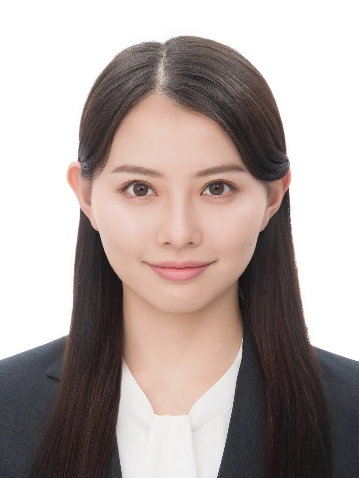 20代前半女性の社員証証明写真修正のアフター