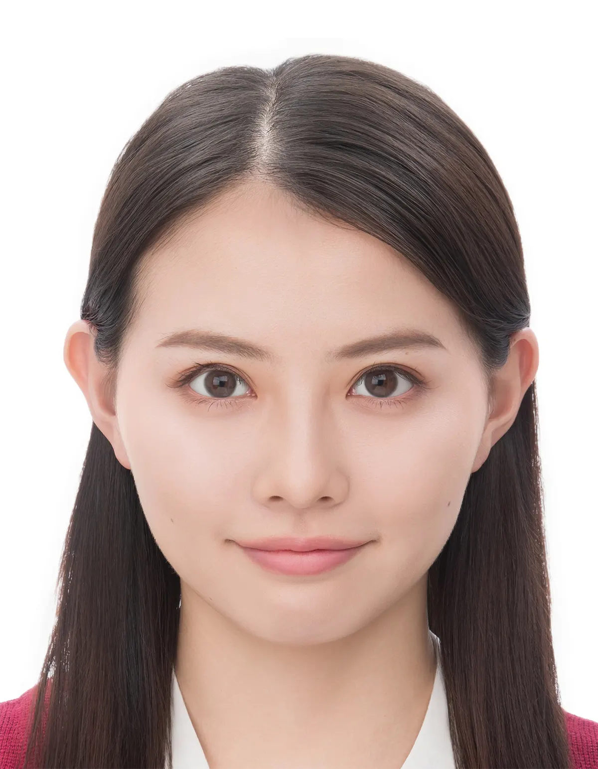 20代前半女性のパスポート証明写真修正のアフター