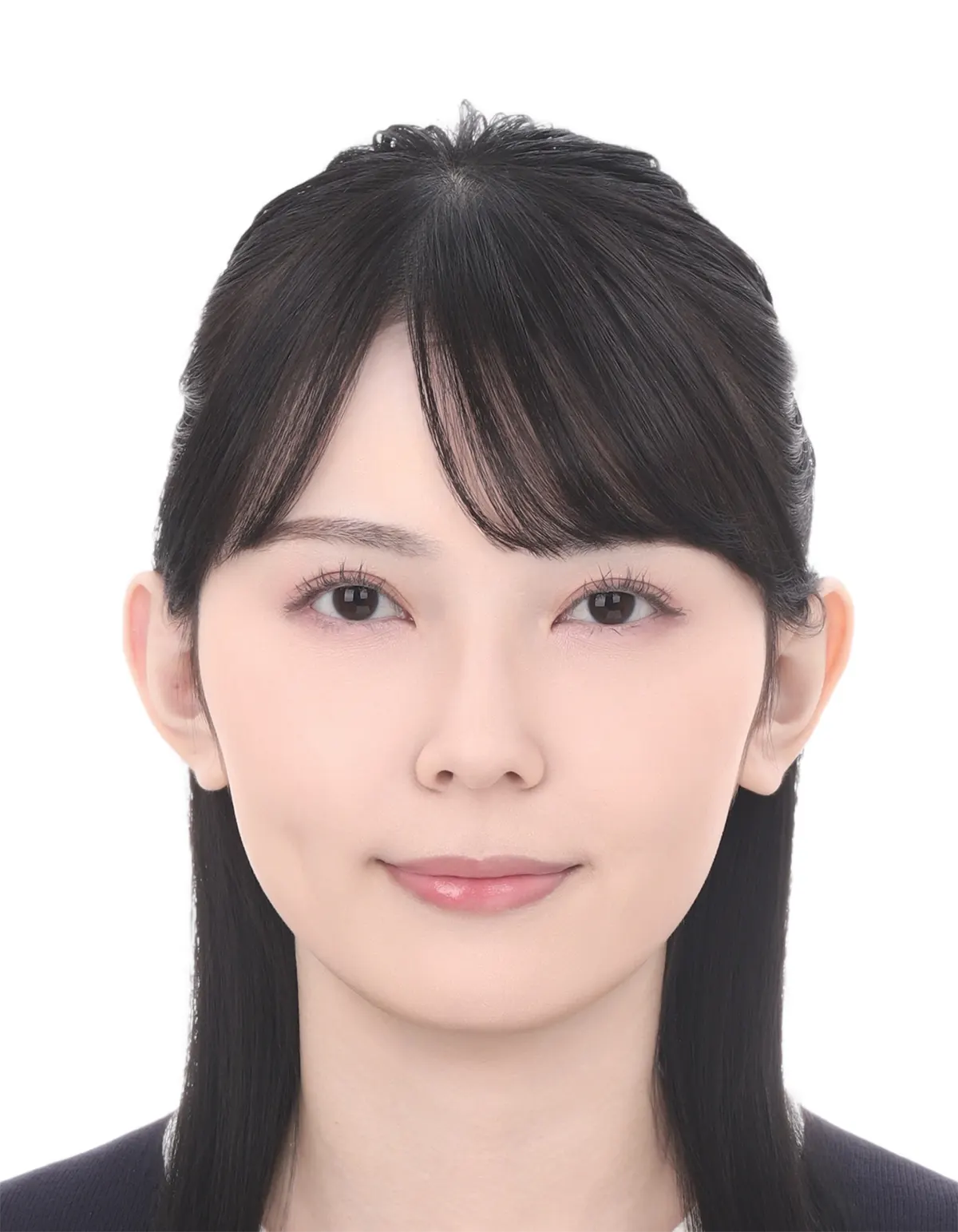 20代後半女性のパスポート証明写真修正のアフター